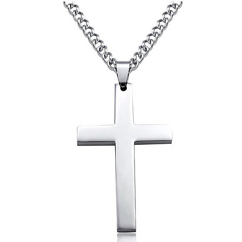 Classic Cross Men's Pendant Necklace Fashion Stainless Steel