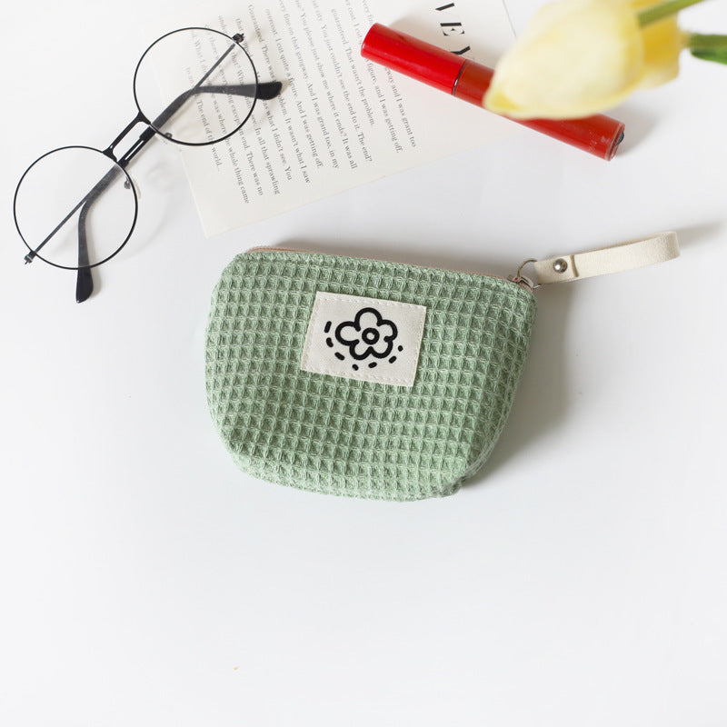 Women's Cute Simple Waffle Storage Bag