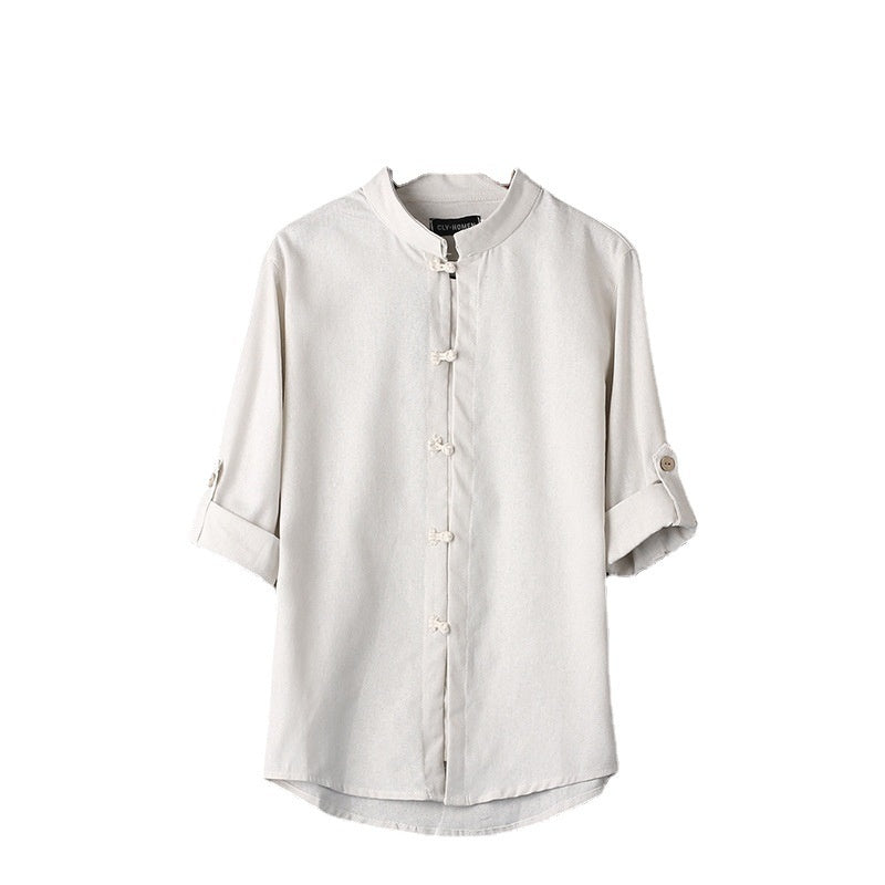 Men's Linen Vintage Plus Size Shirt