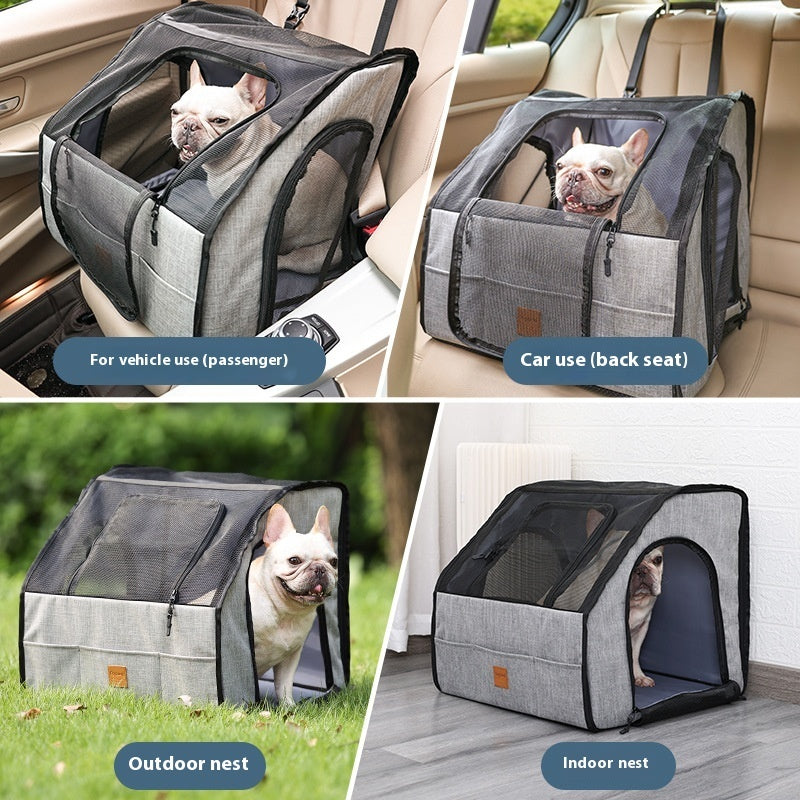 Portable Foldable Car Waterproof And Hard-wearing Pet Cage