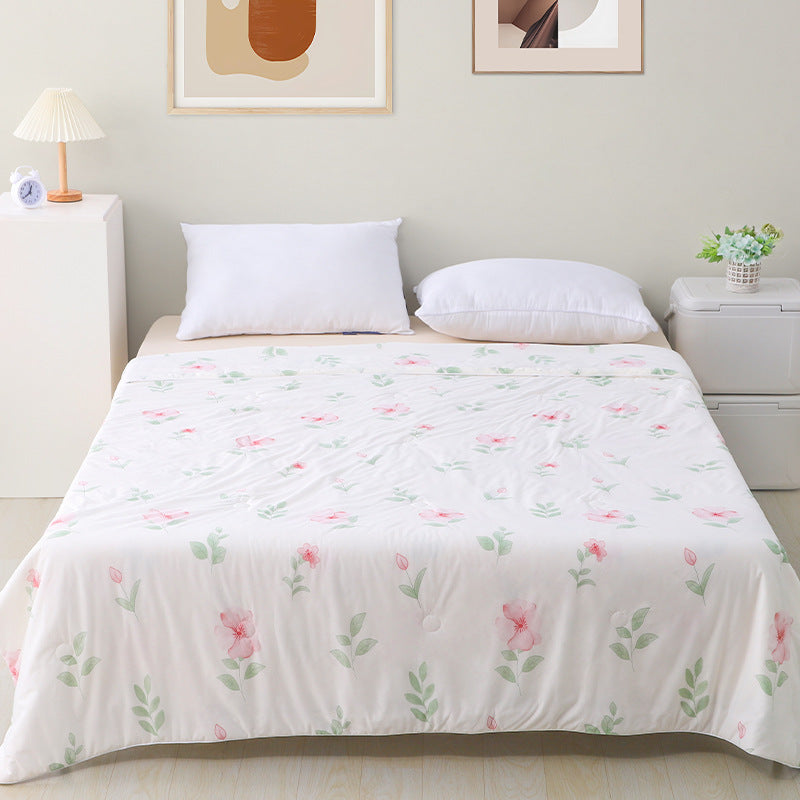 Machine Washable Cool Feeling Ice Silk Thin Quilt