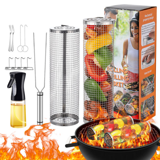 BBQ & Vegetables Roller Grill, Grilling Basket