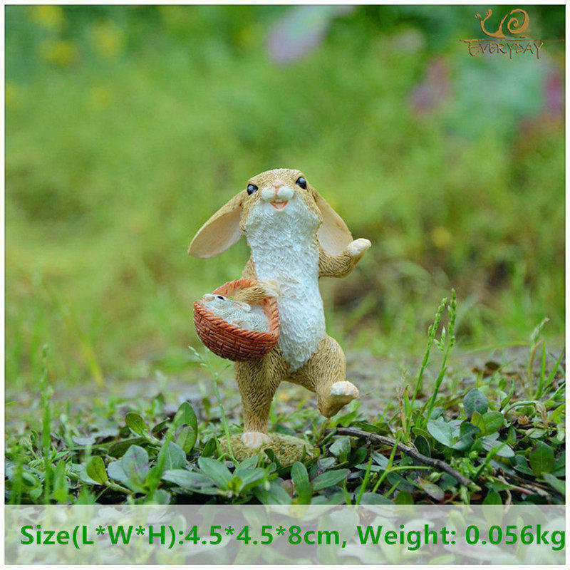 Creative Decorations Cute Bunny Resin Ornaments