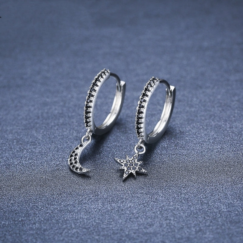 Fashion Personality Star And Moon Earrings