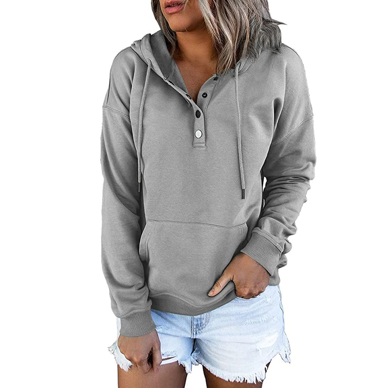 Women's Long-sleeved Coat Loose Casual Hooded Sweater