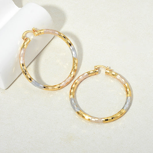 Simple Gold Women's Metal Alloy Earrings