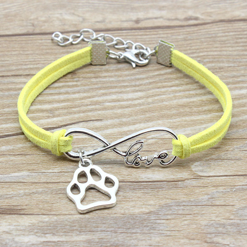 Jewelry Simple Style Hand-woven Infinite Love Pet Bracelet