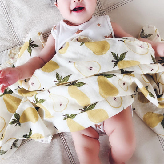 Reactive Printed Bamboo Cotton Gauze Blanket