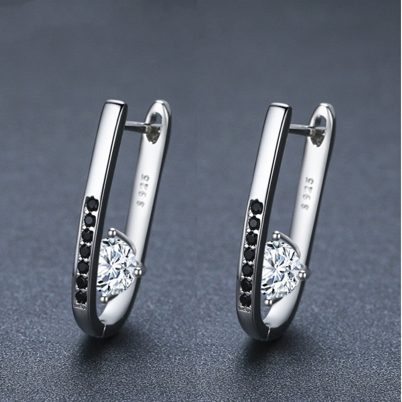 Simple All-matching Graceful Design U-shaped Earrings