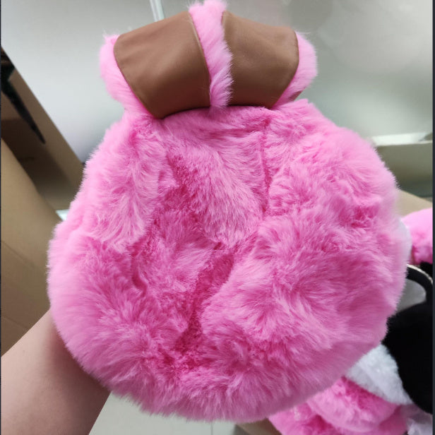 Plush Bag Faux Fur Rabbit Ear Clip