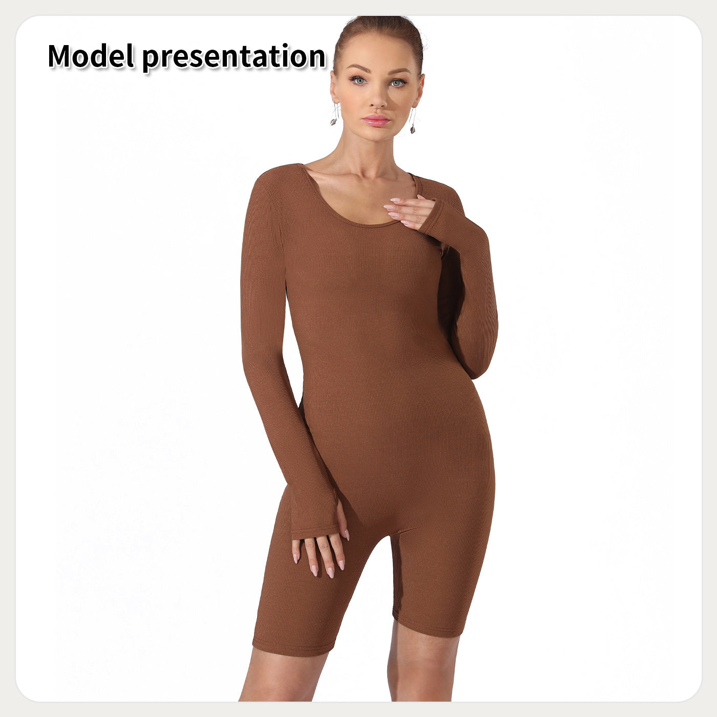 Women's Fashion Simple Solid Color Bodysuit