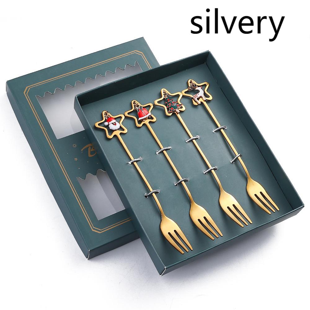 Golden Five-pointed Star Fork Holiday Gift