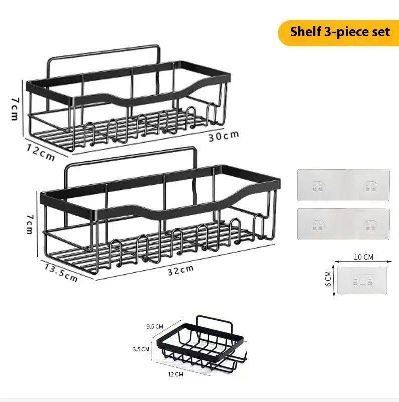 Punch-free Bathroom Storage Rack