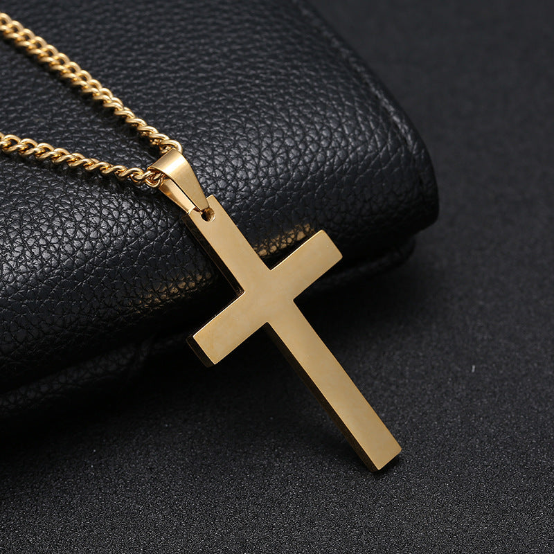 Classic Cross Men's Pendant Necklace Fashion Stainless Steel