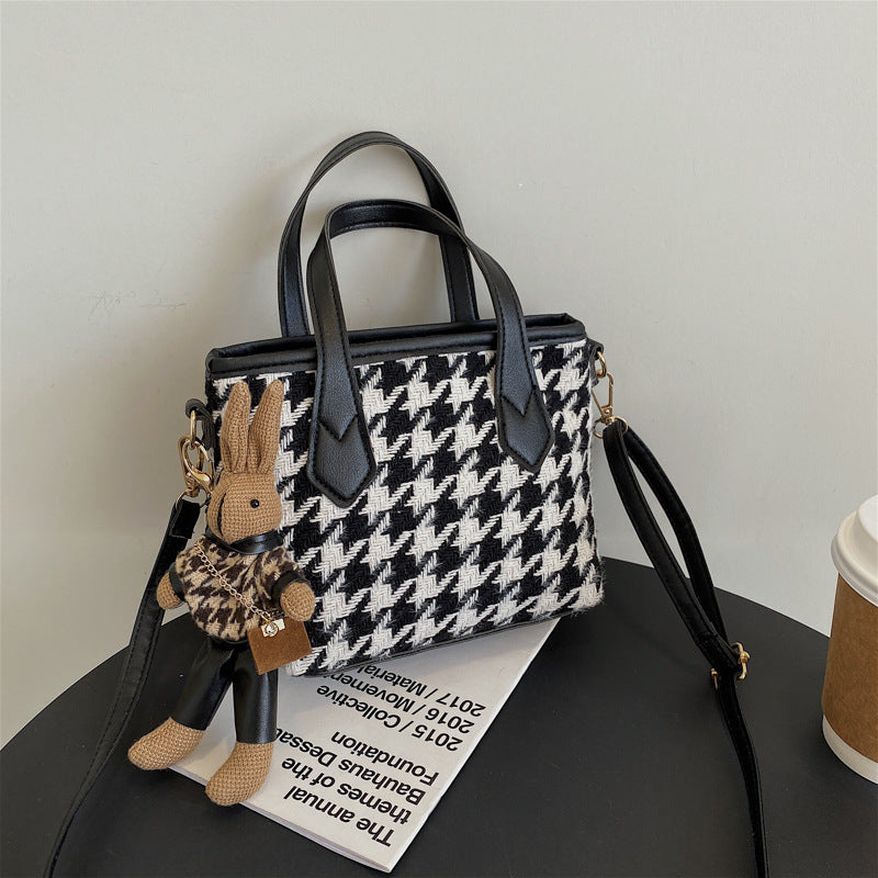 All-match Houndstooth Shoulder Portable Messenger Bag