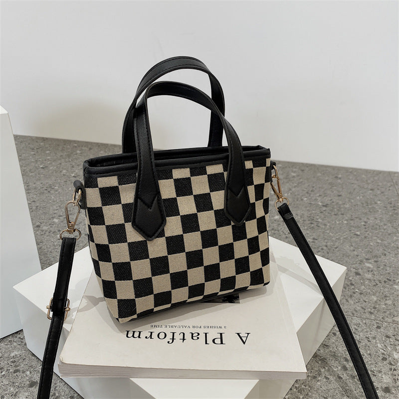 All-match Houndstooth Shoulder Portable Messenger Bag