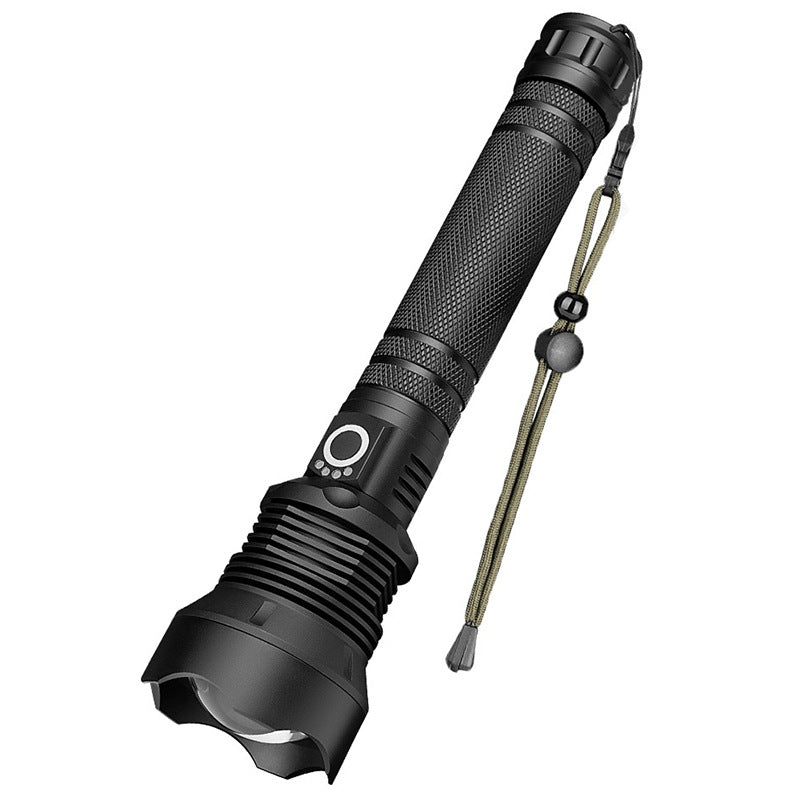 Aluminum Alloy Telescopic Zoom Usb Charging Xhp70 Strong Light Flashlight