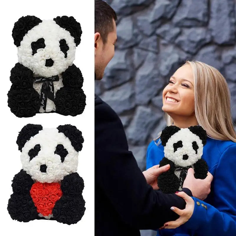 Artificial Foam Flowers Rose Panda Girlfriend Valentines Day Anniversary Christmas Gift Birthday Present Wedding Decoration