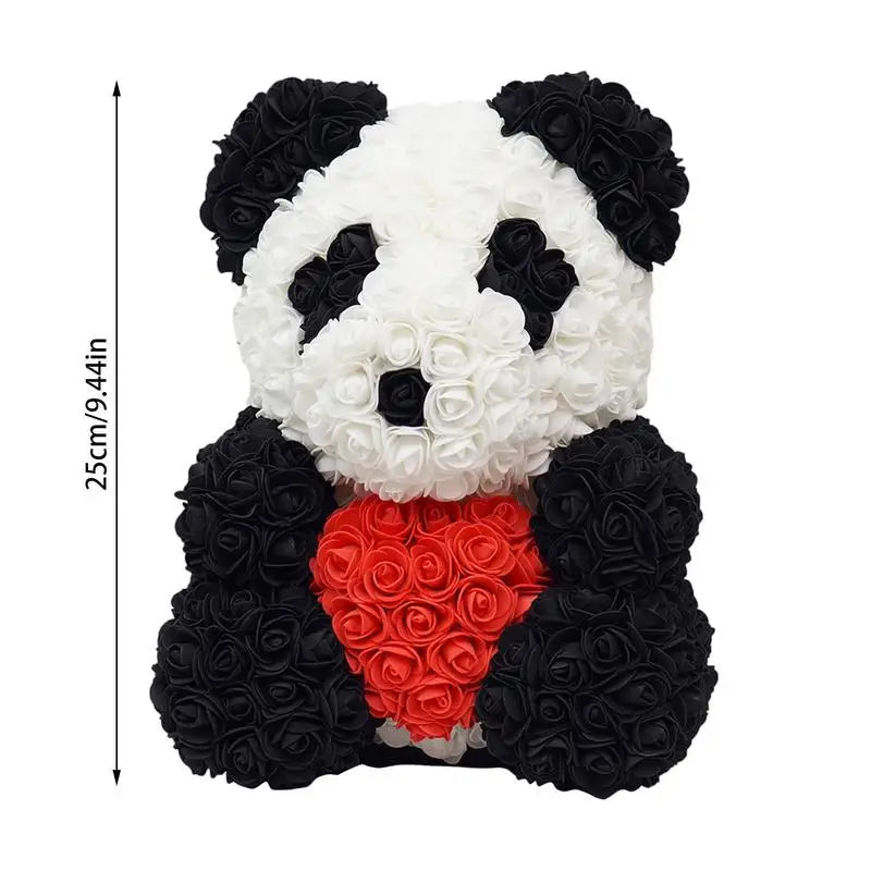 Artificial Foam Flowers Rose Panda Girlfriend Valentines Day Anniversary Christmas Gift Birthday Present Wedding Decoration