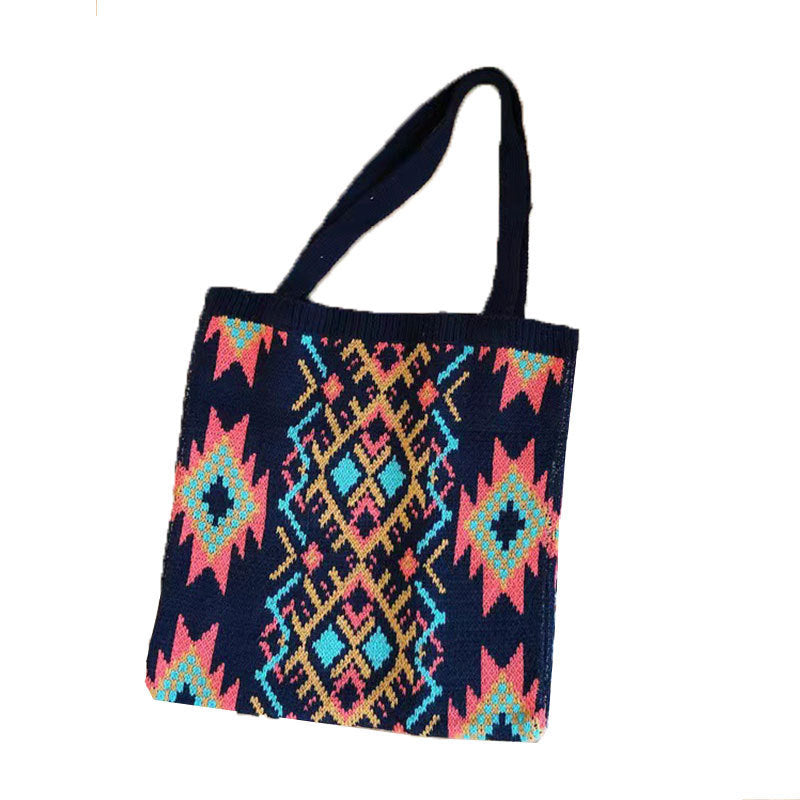 Retro Ethnic Style Wool Woven Bag All-matching