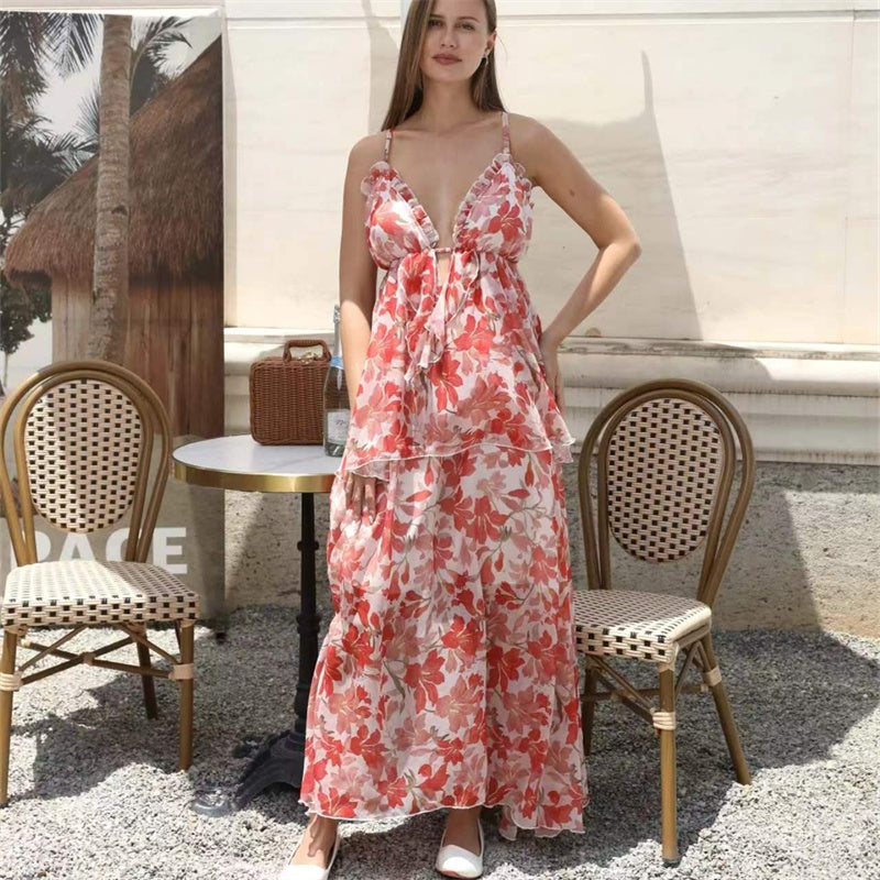 Women's Fashion Floral Simple Dress