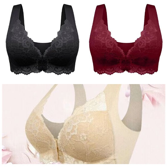 Women's Non-steel Ring Gathered Breathable Lace Bra