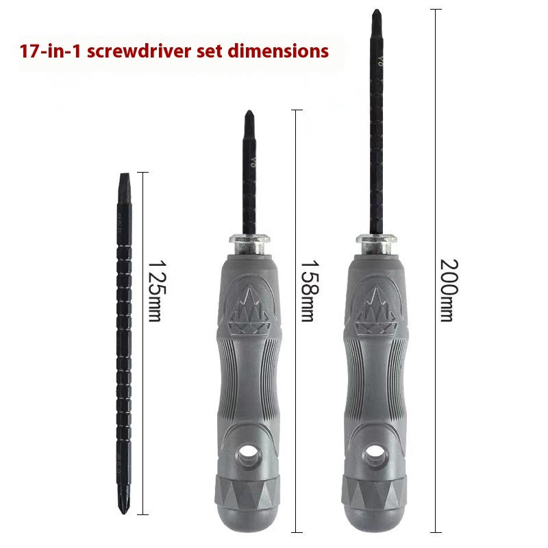 Multifunctional 17-in-one Strong Magnetic Special-shaped Screwdriver Set