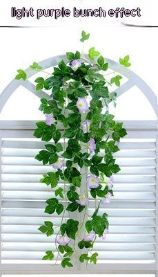 Simulation Plant Morning Glory Ratten For Wall Hanging Decoration