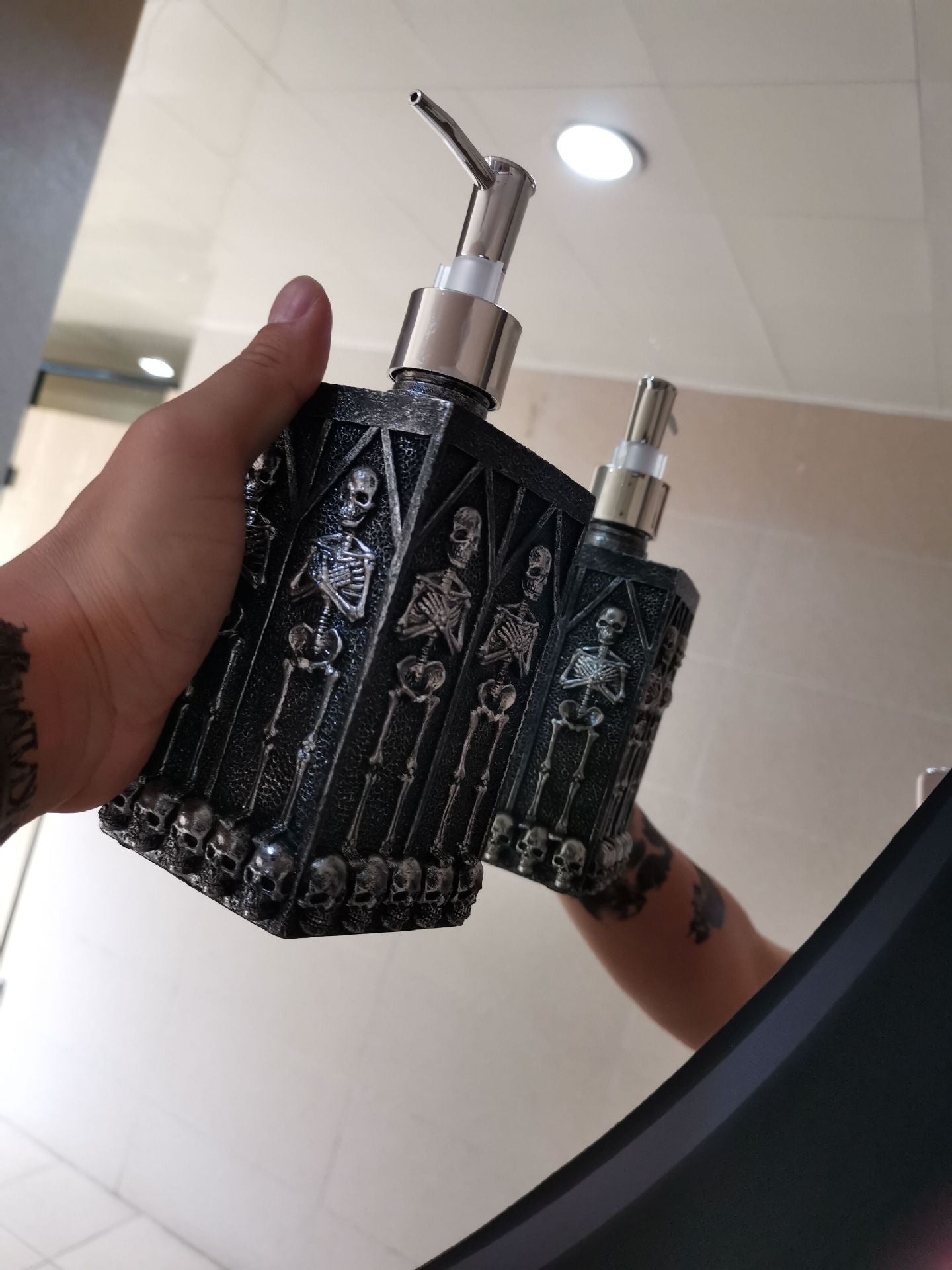 Skull Hand Sanitizer Bottled Resin Storage