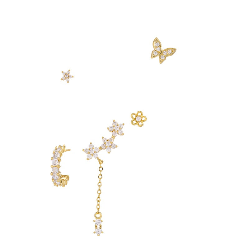 Romantic Star And Moon Series Popular Butterfly Earrings