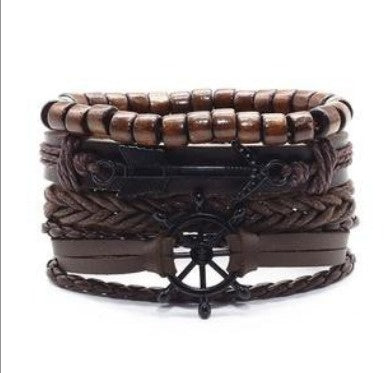 Men's Leather Vintage Braided Bracelet