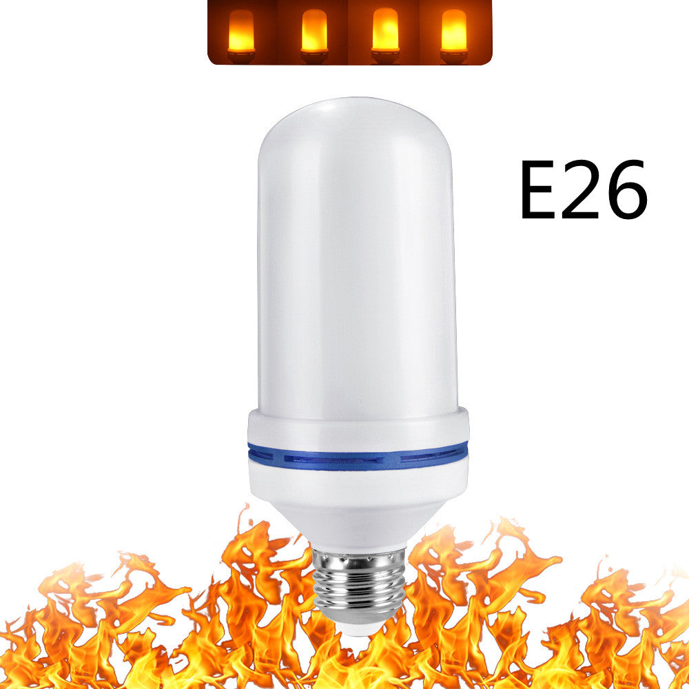 Simulation flame bulb LED flame light beating flame three gear  E27 universal screw tone atmosphere light bar