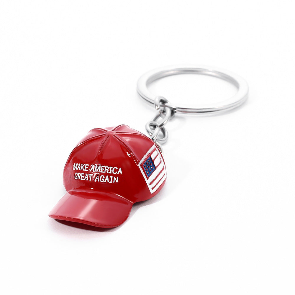 Men's Red Hat Hip Hop Keychain