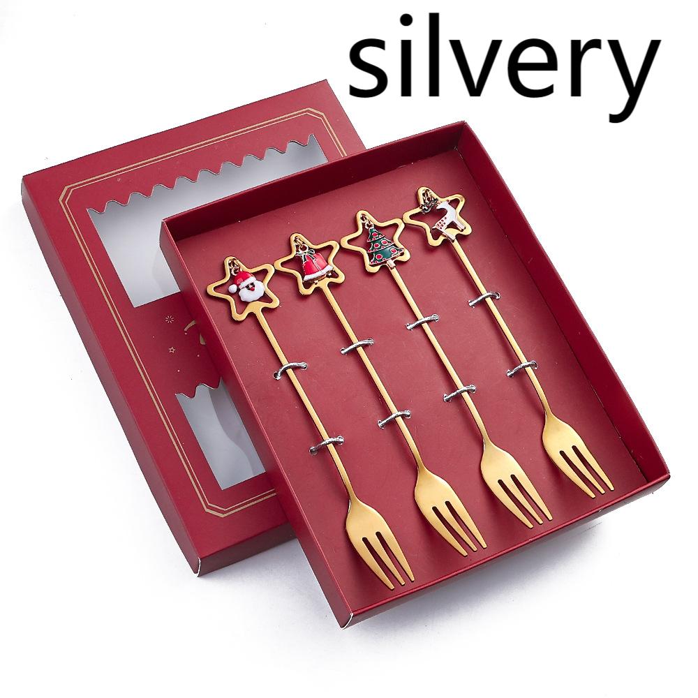 Golden Five-pointed Star Fork Holiday Gift