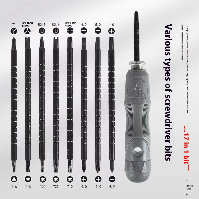 Multifunctional 17-in-one Strong Magnetic Special-shaped Screwdriver Set