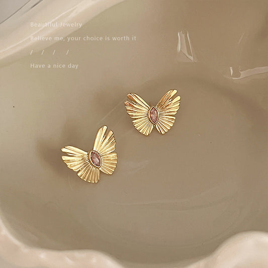 Retro Hong Kong Style Elegant Ear Studs High-grade