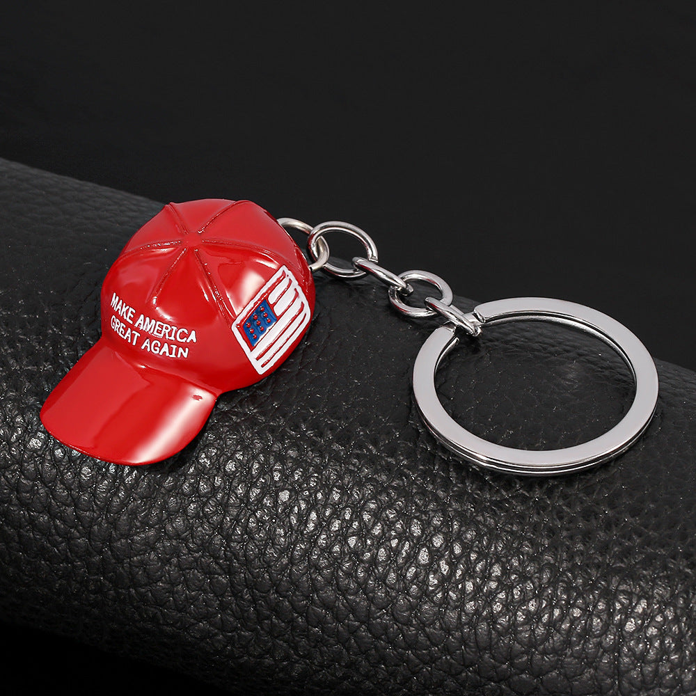 Men's Red Hat Hip Hop Keychain