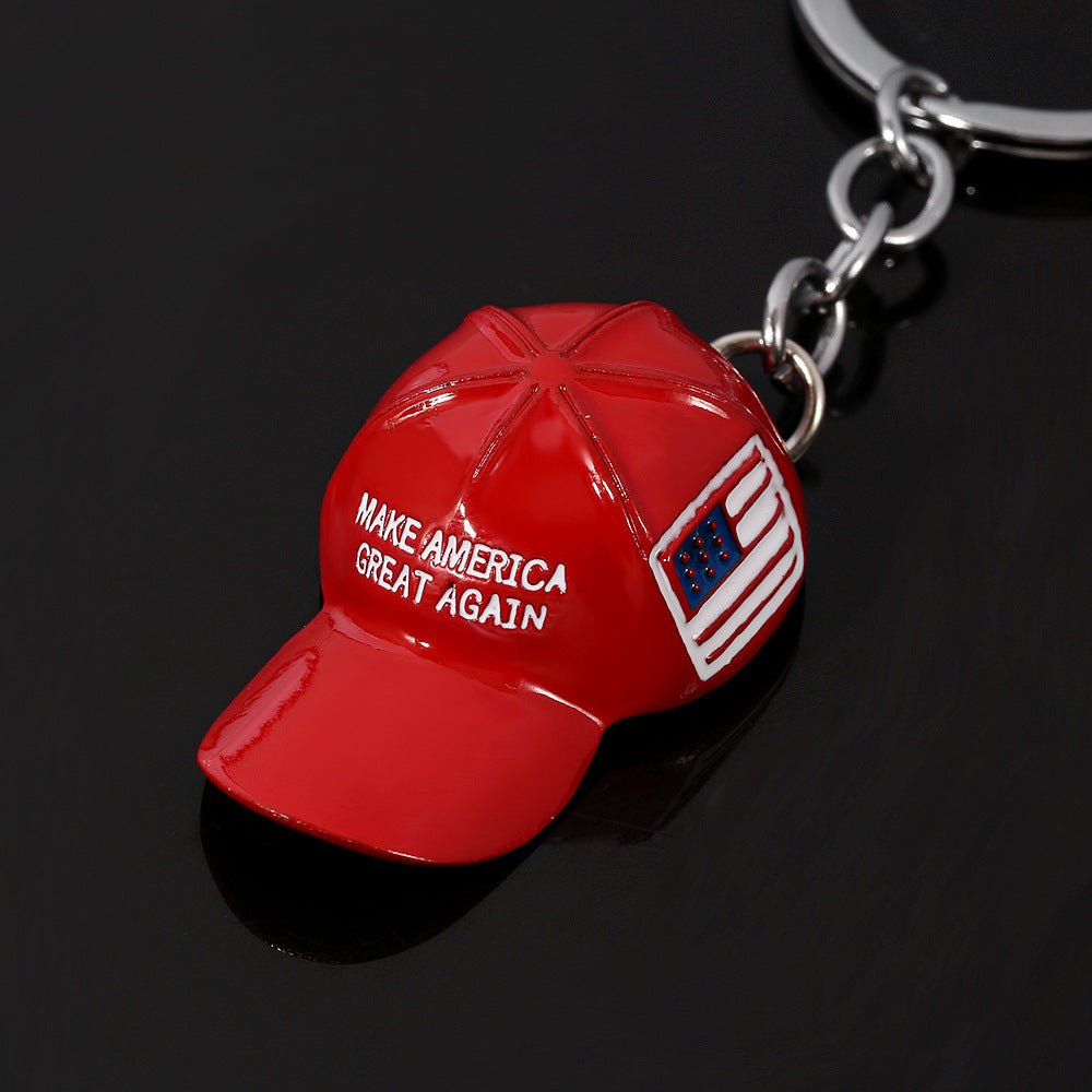 Men's Red Hat Hip Hop Keychain