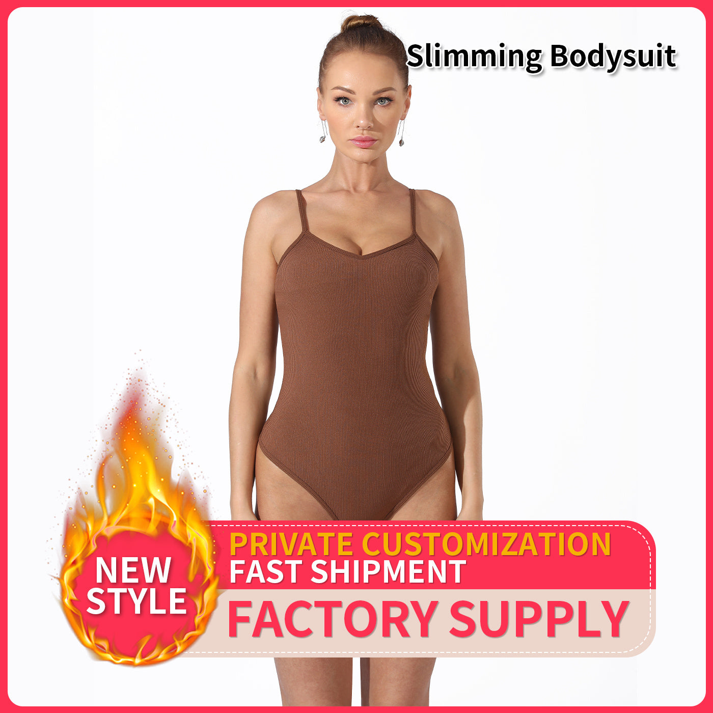 Women's Fashion Simple Solid Color Bodysuit