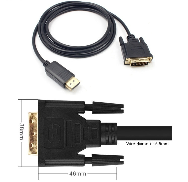 DP To DVI Cable Displayport To Dvi24 1 HDMI Cable Computer Monitor Adapter Cable 18 M