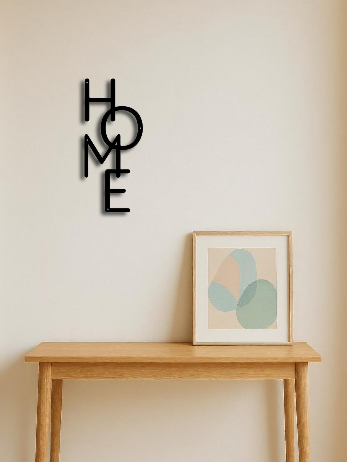 Metal 'HOME' Letter Wall Sign – Rustic Farmhouse Decor