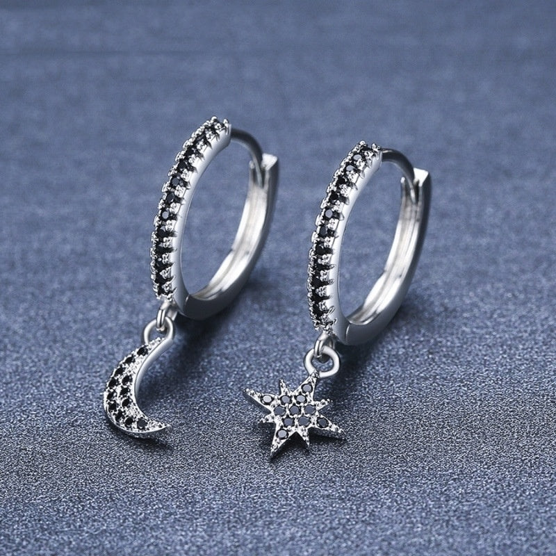 Fashion Personality Star And Moon Earrings