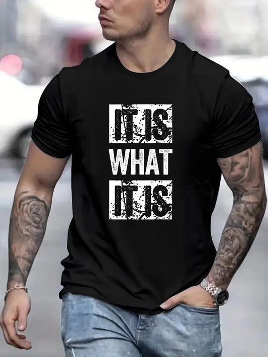 This Is Its Printed T-shirt, Men's T-shirt, Summer Casual Short Sleeved T-shirt