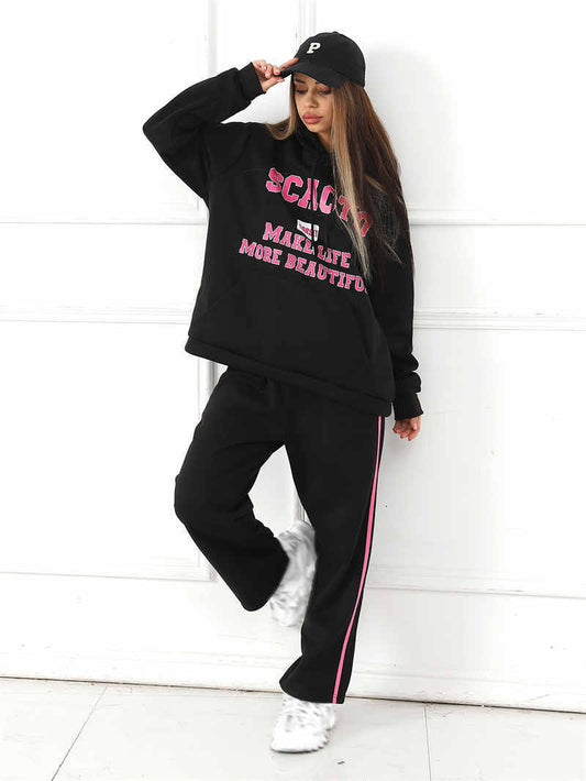 Women's Fashion Casual Printed Hoodie Set