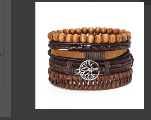 Men's Leather Vintage Braided Bracelet