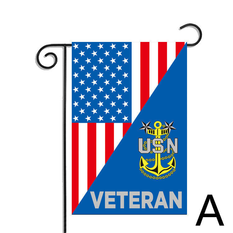 Polyester American Veteran Veteran Garden Flag