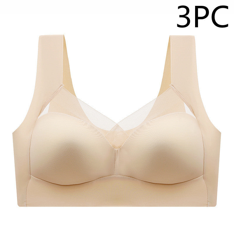 One-piece Fixed Cup Beauty Back Underwear Female Lace Back Shaping Safety Seamless