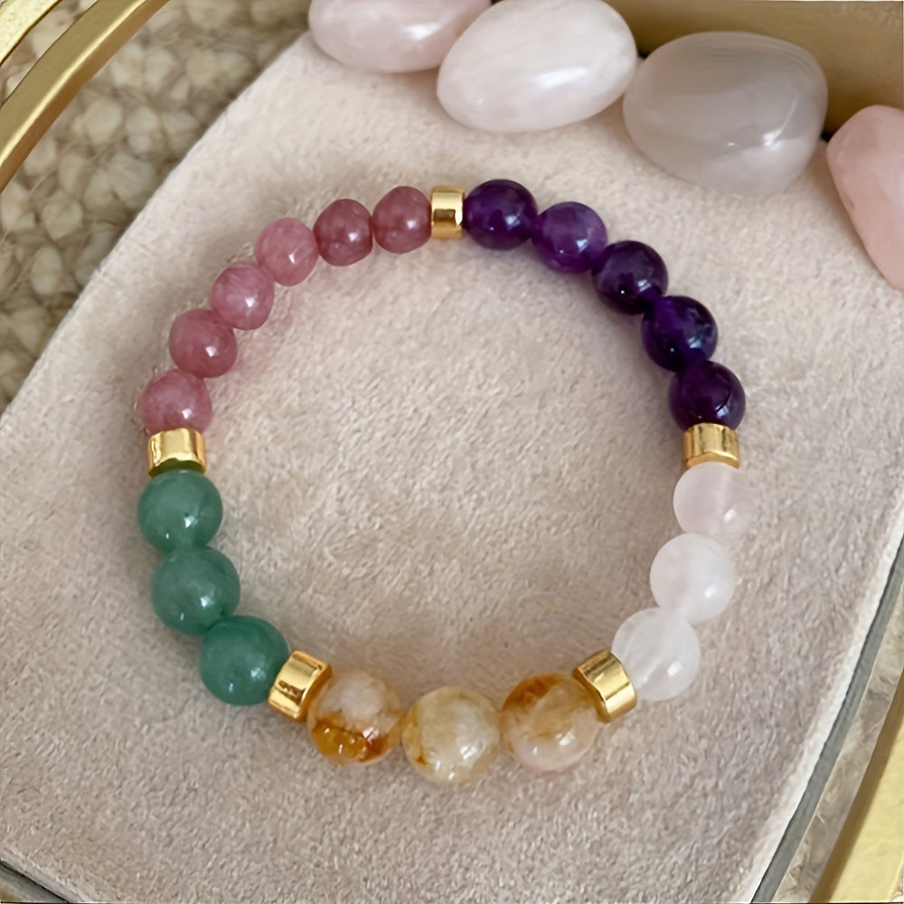 Universal Natural Stone Citrine Dongling Stone Malachite Bracelet