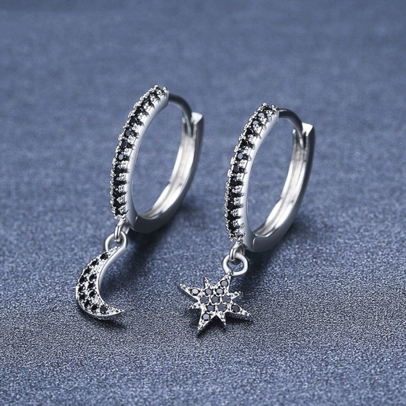 Fashion Personality Star And Moon Earrings