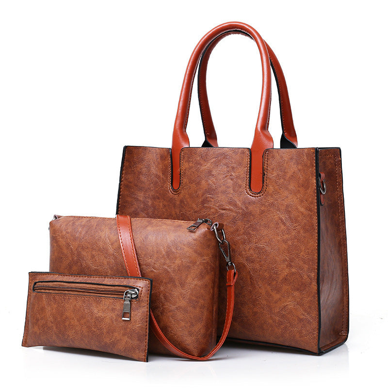 Three-piece Women's Bag European And American Fashion Retro